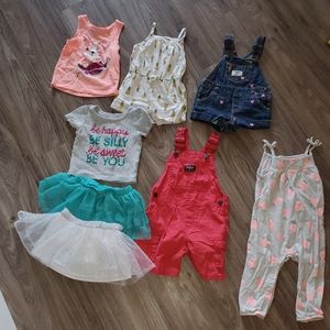 Bundle of 7 little girl clothes